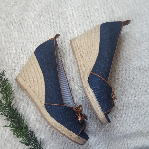 G.H. Bass & Co Annie Espadrille Wedge in Denim - Picture 4 of 6